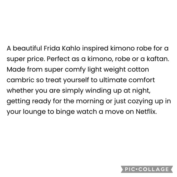 🌟Frida Kahlo Kimono (vintage fabric) - Picture 4 of 16